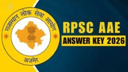 RPSC AAE ANSWER KEY 2026